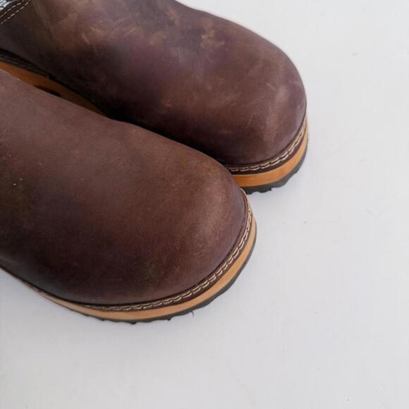 Vintage Candies Brown Leather Platform Clogs - Picture 5 of 7